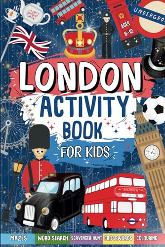 London Activity Book For Kids Ages 6-12 cover