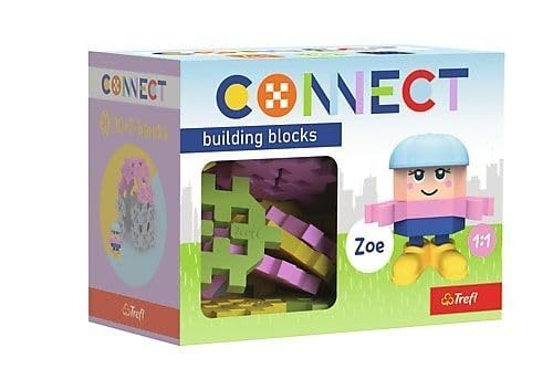 Connect Trefl Construction Bricks Pocket Girl, Kim- 35 Pieces: 30 Building Brick