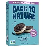 Back to Nature Double Creme Sandwich Cookies, Plant-Based, Non-GMO, Plant-Based, Made with Wheat Flour, Snack Happy, 8.25 oz Box