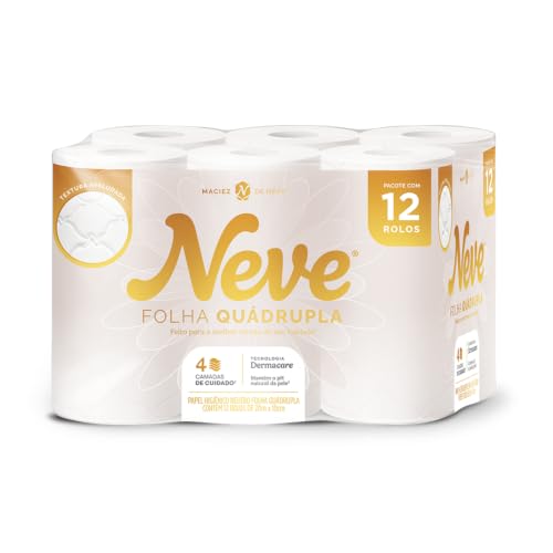 Papel Higiênico Neve Ultracomfort Folha Quádrupla 20m 12 rolos