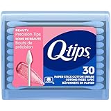 Q-Tips Cotton Swabs, Precision Tips, Travel Size Toiletries for Beauty and Home, 100% Cotton, 30 Count​ ​