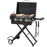 Royal Gourmet Pd3001 3 Burner Propane Gas Griddle With Colla