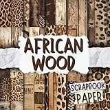 African Wood Scrapbook Paper Decorative Double Sided Craft P