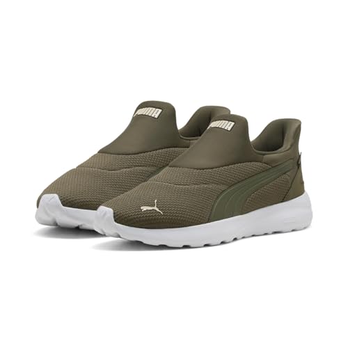 PUMA Softride Cosmic Sliptech Baskets Unisexes, Loden Green Loden Toile Verte, 4