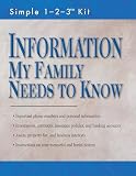Information My Family Needs To Know Folder Simple 1 2 3 Kit