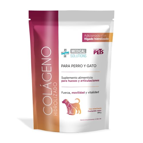 Fancy Pets Medical Solutions Colágeno Hidrolizado para Perros y Gatos - Suplemento para Articulaciones, Huesos y Piel Saludable, 200 g