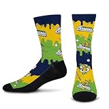 For Bare Feet Savannah Bananas Logo Drip Crew Sock Team Colo