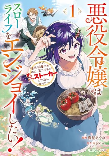 悪役令嬢はスローライフをエンジョイしたい！～やっと婚約破棄されたのに、第二王子がめっちゃストーカーしてくるんですけど…～ 表紙