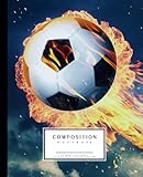 Composition Notebook Soccer Ball Sports Aesthetic Design For