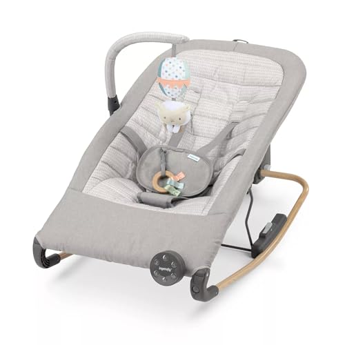Ingenuity Rocker Asiento Mecedora Automática con vibraciones y melodías relajantes con Control Remoto, fácil de transportar, para Bebé a partir de Recién Nacido