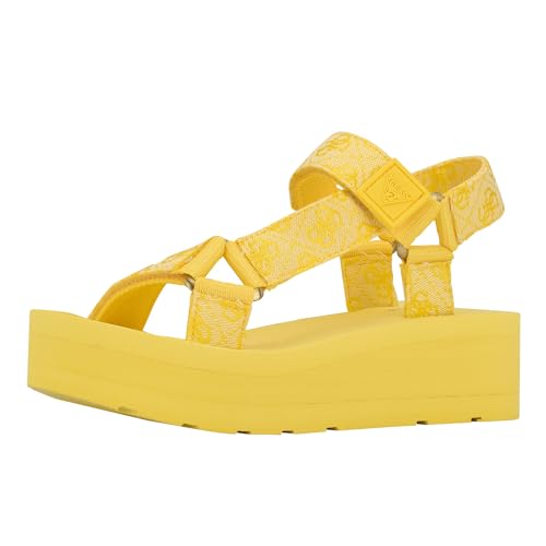 Guess Avin - Sandalia para mujer, Amarillo 700, 24.5