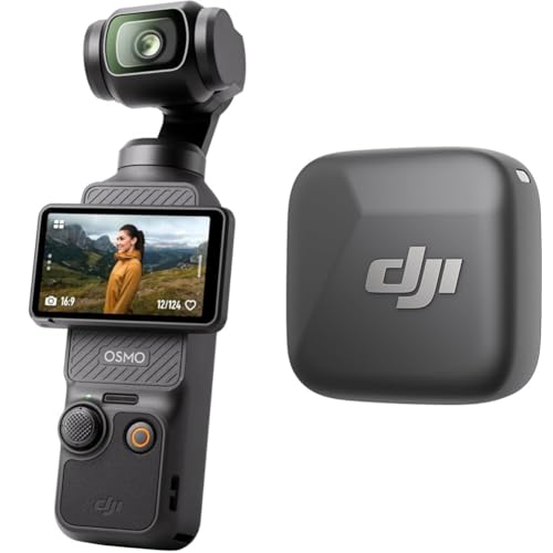 DJI Osmo Pocket 3 + Transmisor Mic Mini (Infinity Black), cámara para Vlogs, mic