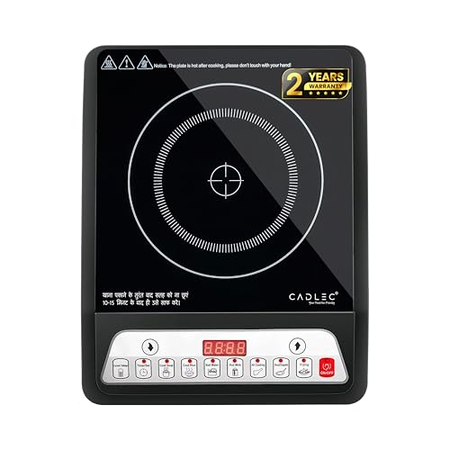 Cadlec CookMate 2000W Induction Cooktop with Crystal Glass