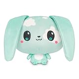 TeeTurtle Cloudheads Nimbus the Cloud Bunny Plush - 5-Inch Rabbit Stuffed Animal with Embroidered Details - Soft Cuddly Plush Toys for Kids, Teens, and Adults