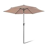 Amazon Basics Sombrilla de terraza con manivela 274 cm mejores sombrillas del mercado