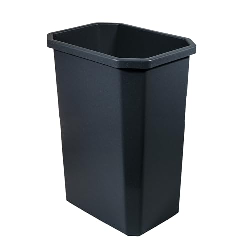 26 L Contenedor Apilable de Plástico Reciclado – Negro, Resistente y Durable para Almacenaje Industrial y Doméstico, Diseño Ergonómico y Fácil Manipulación | Estra