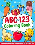 ABC and 123 Coloring Book