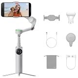 Insta360 Flow 2 Pro Creator Bundle Gray - Foldable AI Phone Gimbal, Apple DockKit, 360º Pan Tracking, Free Tilt Mode, Built-In Tripod/Selfie Stick, Portable Vlog/Travel Stabilizer, Spotlight, MagSafe