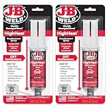J B Weld High Heat Syringe Dark Grey 25Ml 2 Pack
