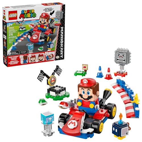 LEGO Super Mario : Mario Kart Mario Interactivo y Kart estándar Juguete, Set de Construcción, Regalo para Niños, Niñas y Cualquier Gamer a Partir de 7 Años 72043
