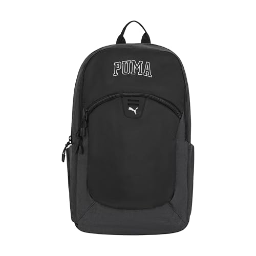 PUMA - Mochila unisex para niños, Negro/granito jaspeado, Large, Mochila Rally
