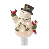 Lenox 897958 Happy Holly Days Snowman Night Light, Christmas Decorations, Decor