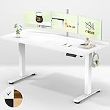 Veken 55 Inch Large Electric Standing Desk Sit To Stand Up H