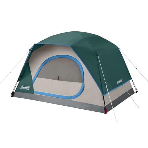Coleman - Tienda de campaña Skydome con configuración de 5 Minutos, Tienda de campaña Impermeable para 2/4/6/8 Personas con Mosca de Lluvia y Bolsa de Transporte, 20% más de Espacio última