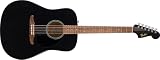 Fender California Debut Redondo Series Acoustic Guitar, Beginner Guitar, 2-Year Warranty, Black