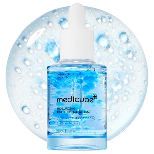 medicube Suero PDRN multipéptido hialurónico para brillar y calmar | Suero facial radiante ligero para todo tipo de piel, hidratante hidratante, cuidado de la piel coreano | 1.0 fl oz 1.01 onzas