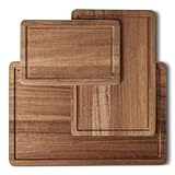 Amazon Basics Juego de 3 Tablas de Cortar de Acacia mejores tablas de cortar calidad precio
