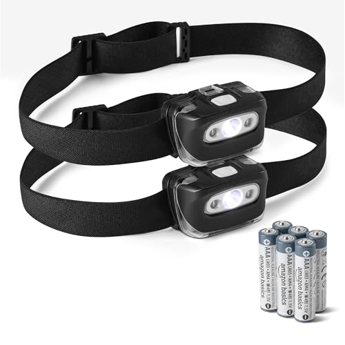 Amazon Basics LED headlamps, 2-pack