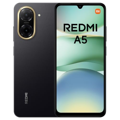 XIAOMI Redmi A5 Smartphone, 4+128GB, Black, Superklare 32MP AI-Kamera, 5200mAh Akku, Leistungsstarker Octa-Core-Prozessor, Immersives 6,88" 120Hz Display