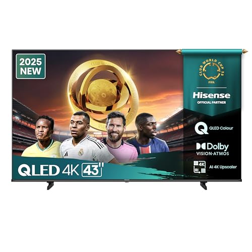 Hisense 43E7Q - QLED Smart TV 43 Pulgadas, Dolby Vision, Dolby Atmos, Modo Juego