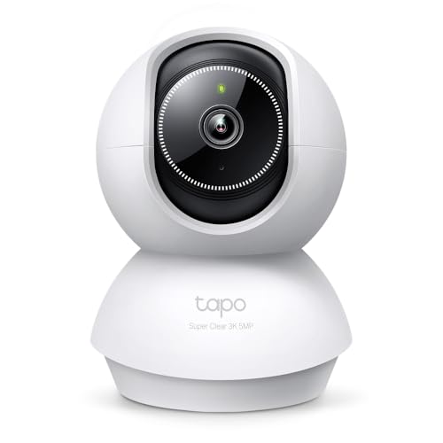 Tapo 3K 5MP Pan/Tilt Security WiFi Camera, Baby & Pet Camera, 360° Motion Tracki