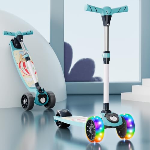 Lifelong Scooter for Kids 3+ Years - Foldable with PVC Wheels & Adjustable Height - Kick Scooter Capacity 50kg- for 3+ Y...