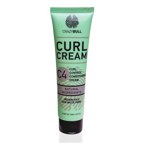 Crazy Bull C4 Curl Control Crème revitalisante à tenue moyenne avec finition sem
