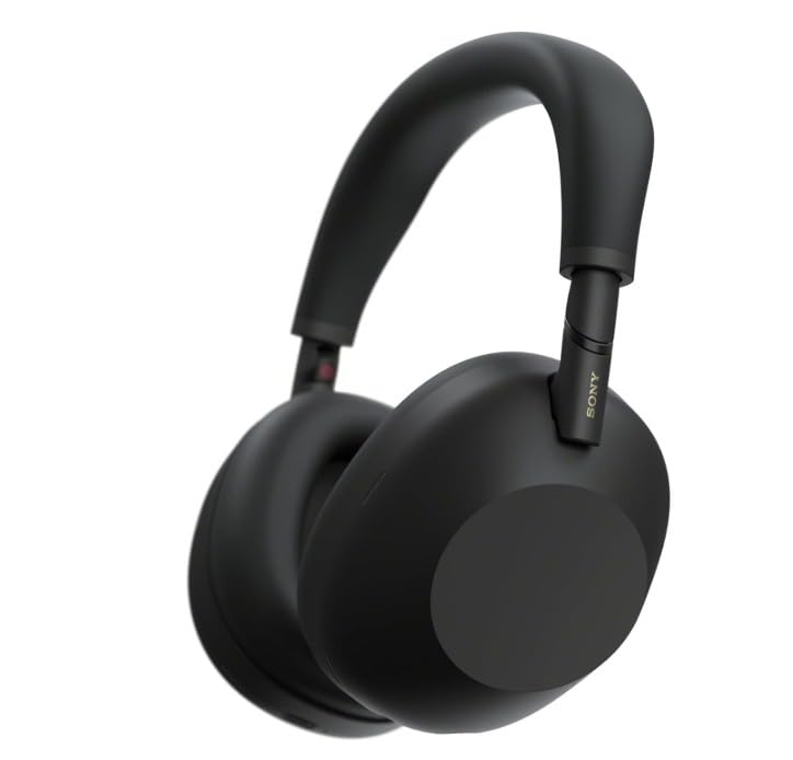 Sony WH-1000XM6 kabellose Noise Cancelling-Kopfhörer, Signature Hi-Res Sound, Bluetooth-Kopfhörer, Komfort, faltbares Design, magnetische Tragetasche, 30 Std.-Akku NC An, iOS & Android - Schwarz