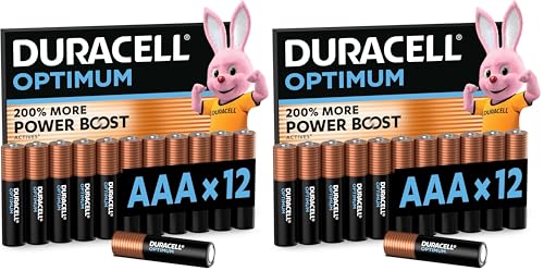 Duracell Optimum Batterien AAA, 12 Stück, bis zu 100% Extra Power oder zusätzlic