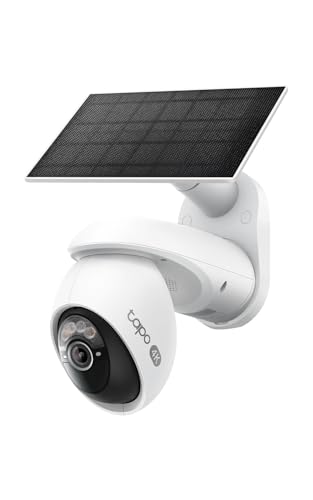 Tapo 4K Solar-Powered Outdoor Camera Wireless, 360° View, No Monthly Fee, Person