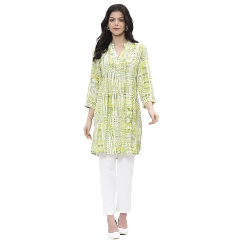 BIBA Women Viscose Rayon Straight Printed Kurti