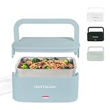 Nostalgia 32 Ounce Heated Electric Lunch Box Travel Size 4 C