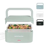 Nostalgia 32 Ounce Heated Electric Lunch Box Travel Size 4 C