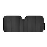 Motor Trend Black Accordion Folding Car Windshield Sun Shade - Blackout Sun…