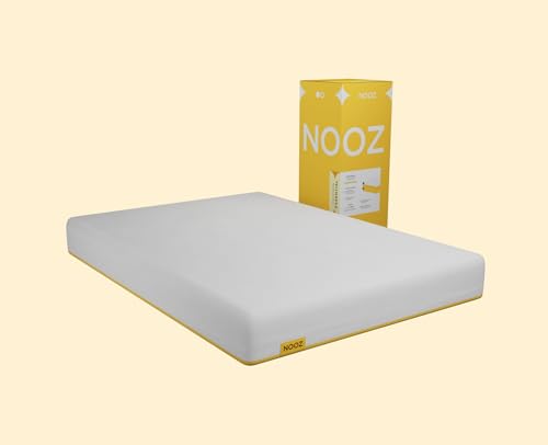 Nooz Colchón Matrimonial Essential, 20cm de Altura, Firmeza Media, Colchón Memory Foam, Colchón de Espuma de Alta Densidad, Hecho en México, con Garantía de 5 Años