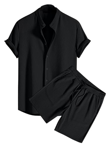 GRECIILOOKS Co-ord Set for Men Solid POLY LYCRA BLEND T-Shirt & Shorts Nightwear Set