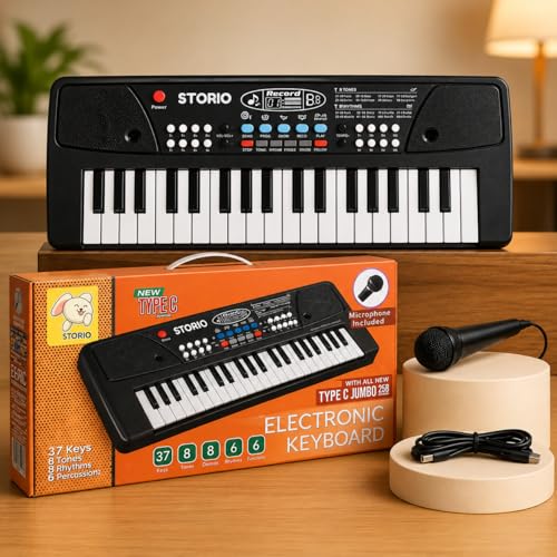 Storio Kids Piano Keyboard with Mic