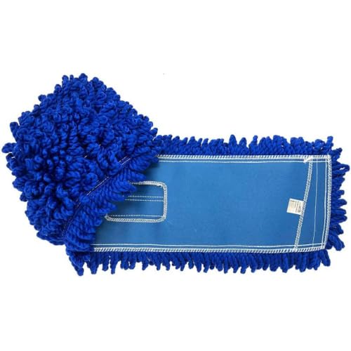 BISON LIFE 36 in., Blue Microfiber Dust Mop, Large Washable Commercial Mop Head 