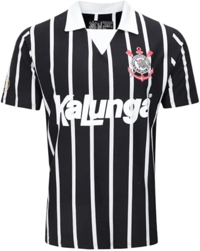 Camisa Polo Corinthians Retrô Masculina Preta