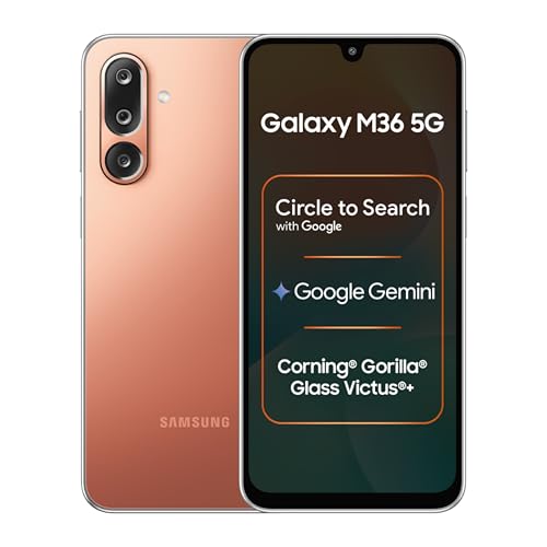 Samsung Galaxy M36 5G Mobile (Orange Haze, 8GB RAM, 128GB Storage)